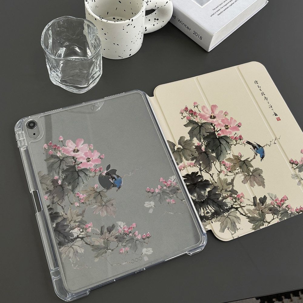 Best Tablet Accessories - Pink Ink Lotus Cartoon New Tablet
