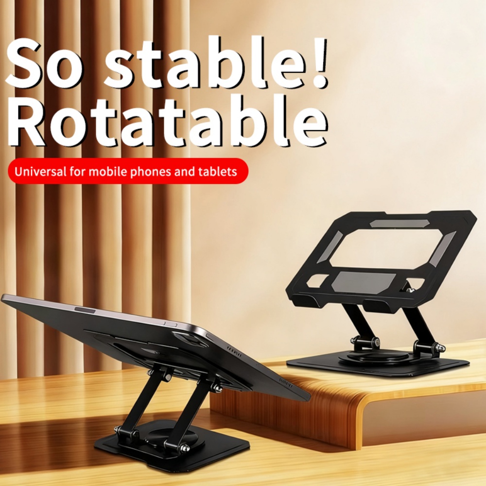Best Tablet Accessories - 360° Rotatable Tablet Stand Adjustable Foldable